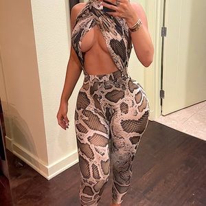 Snake skin print Jumpsuit